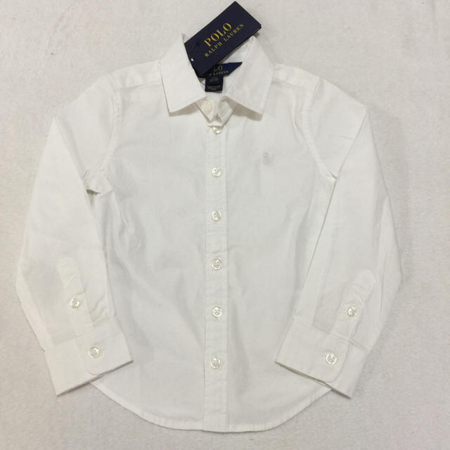 Ralph Lauren(ラルフローレン)の定価9,612円☆新品✨長袖 ホワイトシャツ 100 キッズ/ベビー/マタニティのキッズ服女の子用(90cm~)(ブラウス)の商品写真