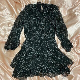 ザラ(ZARA)のZARA  美品　ワンピース　ドット　韓国　スカート　可愛い　春　dholic(ひざ丈ワンピース)