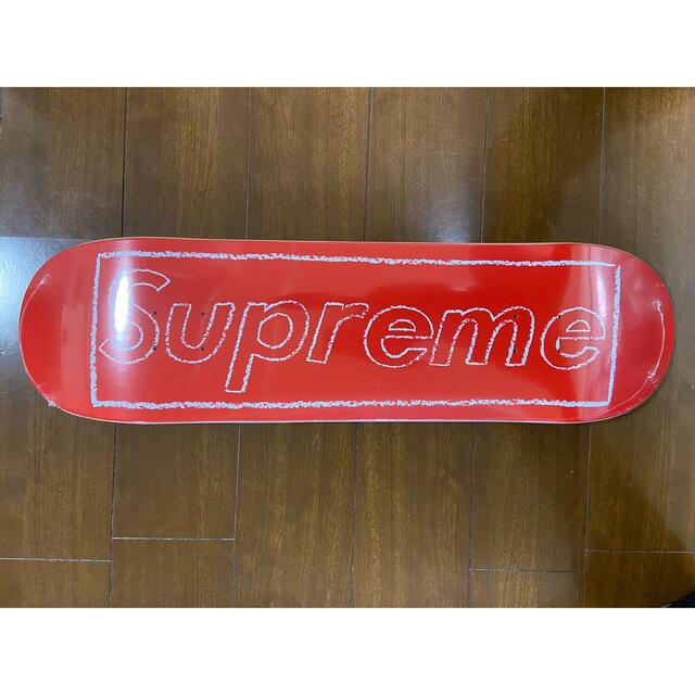 supreme kaws deck スケボー　レッド