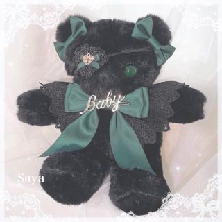 ♡ 眼帯 テディベア ポシェット green ♡(ショルダーバッグ)