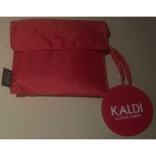 カルディ(KALDI)のKALDI オリジナルエコバッグ　レッド(エコバッグ)