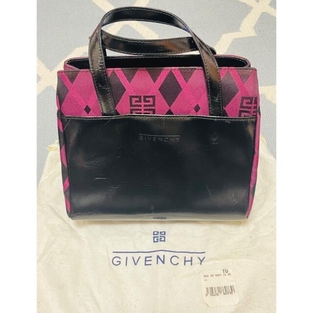 高級 希少◎GIVENCHY ジバンシー ハンドバッグ 4G金具 フォーマル