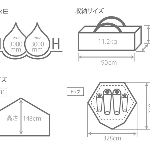 キノコテント   レッドT4-610-RD新品未使用未開封