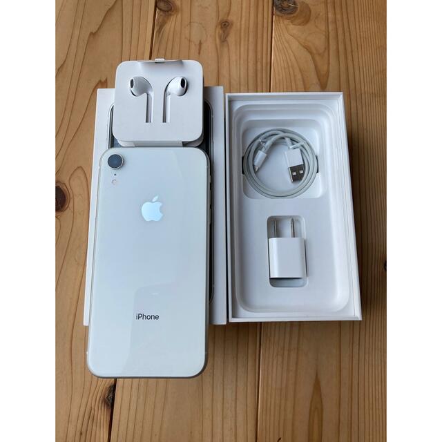 美品★iPhone XR White 64 GB （付属品、ケース付）iPhoneX