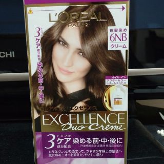 ロレアルパリ(L'Oreal Paris)のロレアルパリエクセランスヘアカラー　6NB　白髪染め(白髪染め)