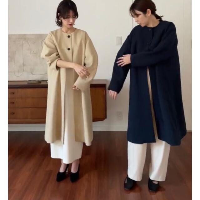 ☆純正最激安☆ ARCH CUT FLARE COAT clane サイズ 1 アイボリー www.m
