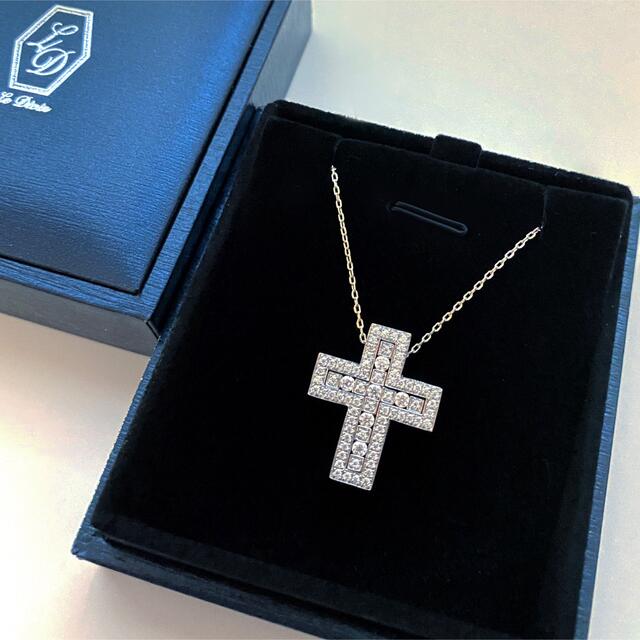 ネックレス モアサナイト 0.716ct ダブルクロスネックレス プラチナ ...