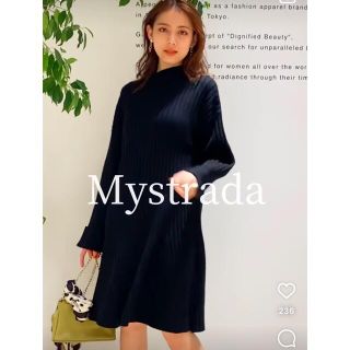 マイストラーダ(Mystrada)のマイストラーダ　リブフレアワンピース(ひざ丈ワンピース)