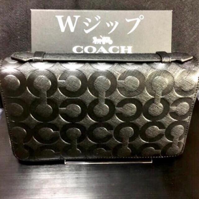 COACH(コーチ)の新品コーチ ダブルジップ オプアート ダブルファスナー オーガナイザー 長財布 メンズのファッション小物(長財布)の商品写真