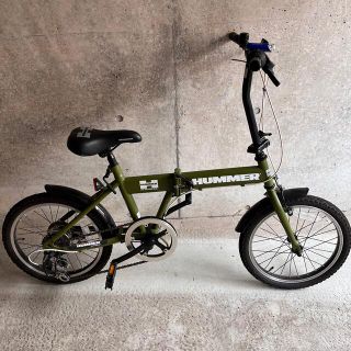 ハマー(HUMMER)のHummer 折りたたみ自転車　カーキ色(自転車本体)