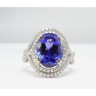 新品プラチナタンザナイトダイヤリング5.83ctD:0.78ct(リング(指輪))