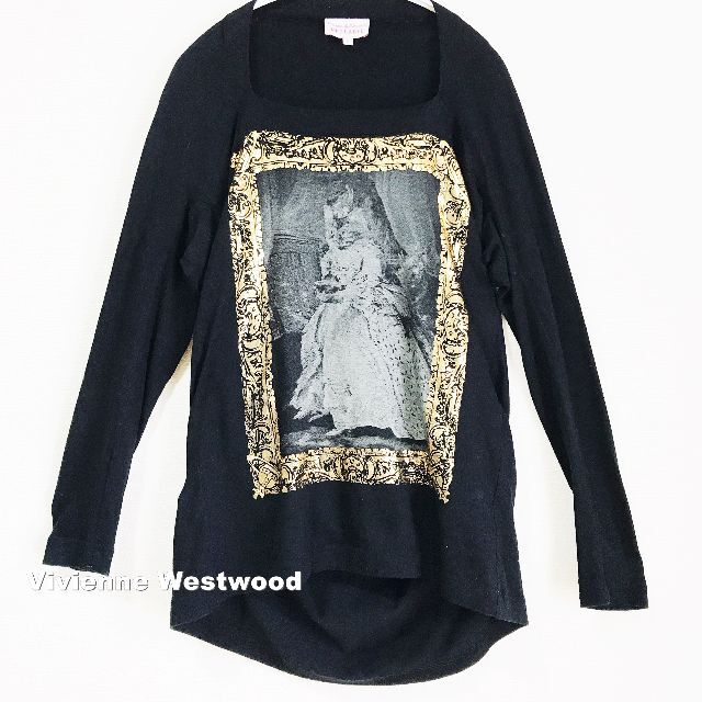 Vivienne Westwood(ヴィヴィアンウエストウッド)の【Vivienne Westwood】エリザベス ORB シルクロングカットソー レディースのトップス(カットソー(長袖/七分))の商品写真