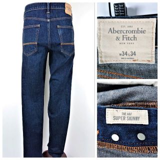 アバクロンビーアンドフィッチ(Abercrombie&Fitch)の3459B アバクロンビー＆フィッチ サイズ34スーパースキニー ボタンフライ.(デニム/ジーンズ)