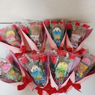 お菓子ブーケ 1本 プチギフト 引越し 転勤 誕生日 お礼 結婚式 発表会