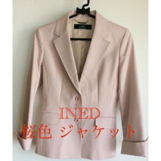 イネド(INED)のINED 桜ピンク ジャケット(テーラードジャケット)