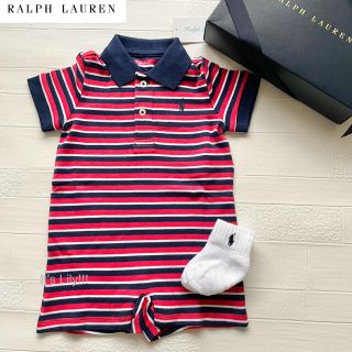 ラルフローレン(Ralph Lauren)の春夏活躍　着心地抜群柔らかいコットン　ラルフローレン　ロンパース 12m80cm(ロンパース)