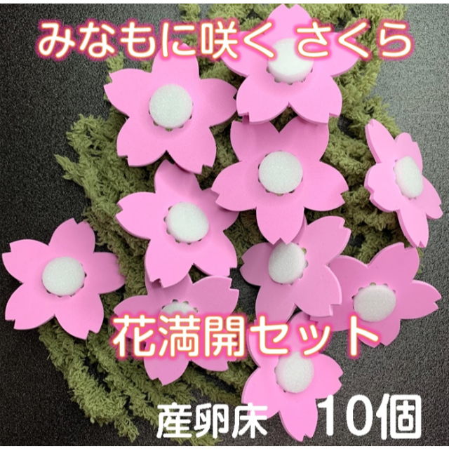 メダカ ・金魚の産卵床 さくら花満開ピンク10個セットの通販 by