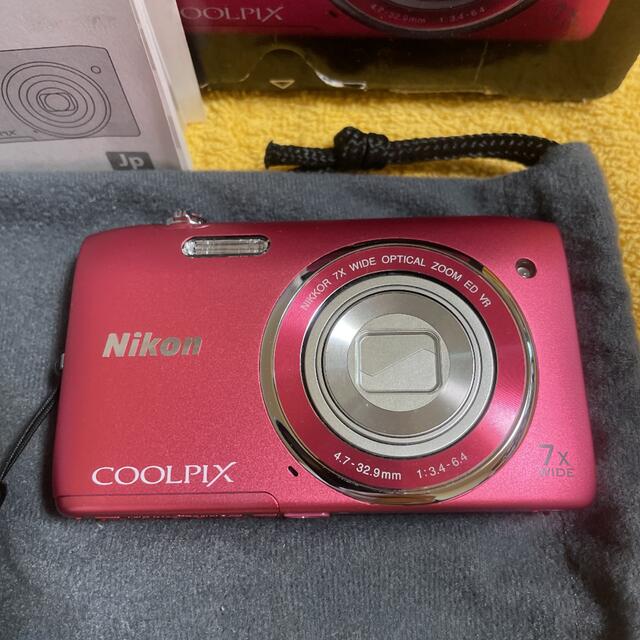 Nikon COOL PIX デジタルカメラ Strawberry Pink写真のものが全てになります