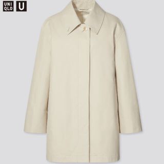 ユニクロ(UNIQLO)のユニクロ　ステンカラーショートコート　レディース　XL (スプリングコート)