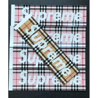 シュプリーム(Supreme)の5枚 supreme burberry コラボ ステッカー(その他)