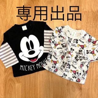 アカチャンホンポ(アカチャンホンポ)のベビー服　ロンT  長袖　70サイズ　2枚セット　ミッキー(Ｔシャツ)