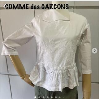 コムデギャルソン(COMME des GARCONS)のCOMME des GARCONS 刺繍　ブラウス　ホワイト(シャツ/ブラウス(長袖/七分))