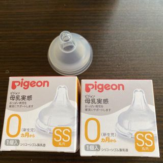 ピジョン(Pigeon)のピジョン 母乳実感 乳首　SS 3つ(哺乳ビン用乳首)