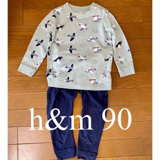 エイチアンドエム(H&M)のh&m スウェット　乗り物　飛行機　90(Tシャツ/カットソー)