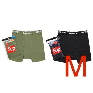 シュプリーム(Supreme)のSupreme/Hanes Boxer Briefsボクサーブリーフ黒オリーブM(ボクサーパンツ)