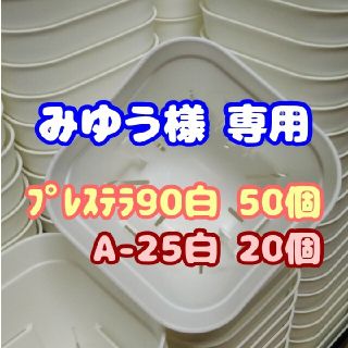 【スリット鉢】プレステラ90白50個 他 多肉植物 プラ鉢(プランター)