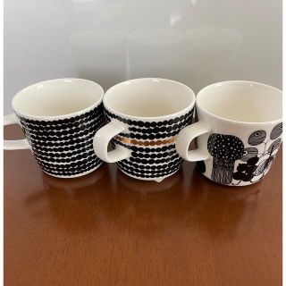 マリメッコ(marimekko)のマリメッコ　マグカップ  3個セット(グラス/カップ)