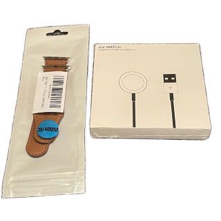 互換品 充電器　Apple Watch 充電ケーブル　40mm レザー　バンド(バッテリー/充電器)