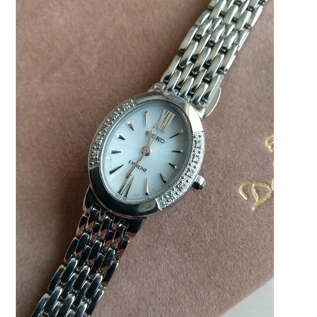 ストアイチオシ セイコールキア 美品 10Pダイヤモンド レディース ジュエリークォーツ 腕時計(アナログ)