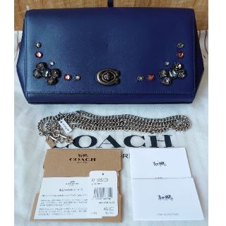 コーチ(COACH)のCOACH【新品】アレクサ ターンロック 38967 シルバーチェーン付き(クラッチバッグ)