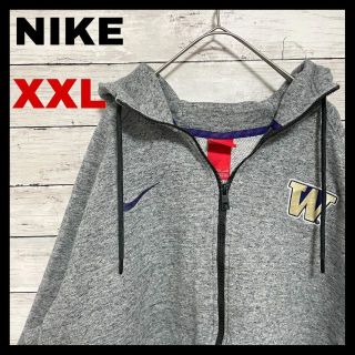 ナイキ(NIKE)のa83 美品 NIKE カレッジロゴ フルジップパーカー ワシントン大学(スウェット)