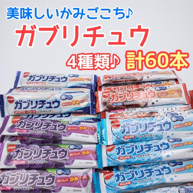 明治(メイジ)の【新品】ソフトキャンディ 4種類の味♪ ガブリチュウ 計60本 食品/飲料/酒の食品(菓子/デザート)の商品写真