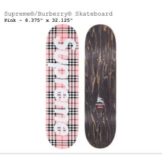 シュプリーム(Supreme)のSupreme® Burberry® Skateboard pink デッキ(スケートボード)