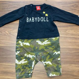 ベビードール(BABYDOLL)の値下げ！70 ベビードール　ロンパース　迷彩柄　黒(ロンパース)