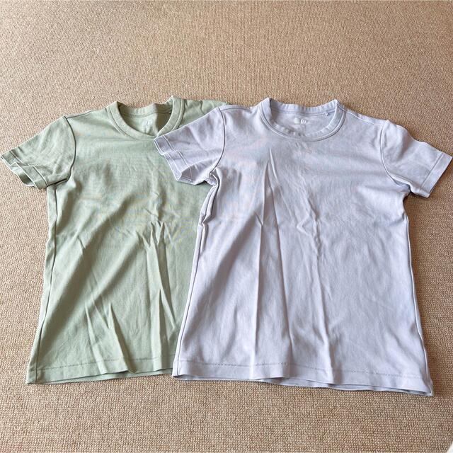 UNIQLO(ユニクロ)の美品 ユニクロ クルーネックTシャツ2枚セット レディースS 着用1回のみ レディースのトップス(Tシャツ(半袖/袖なし))の商品写真
