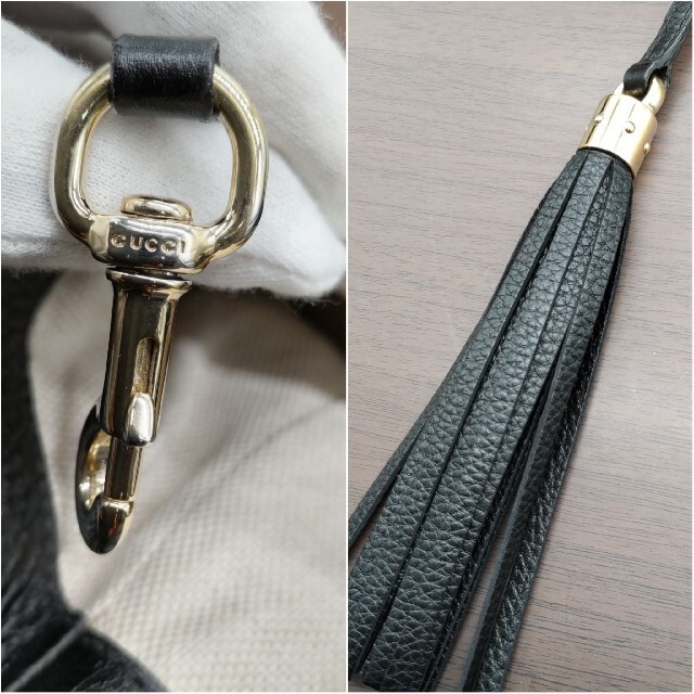 Gucci(グッチ)の【可愛い】GUCCI グッチ ソーホー トートバッグ ブラック 黒 ゴールド金具 レディースのバッグ(トートバッグ)の商品写真