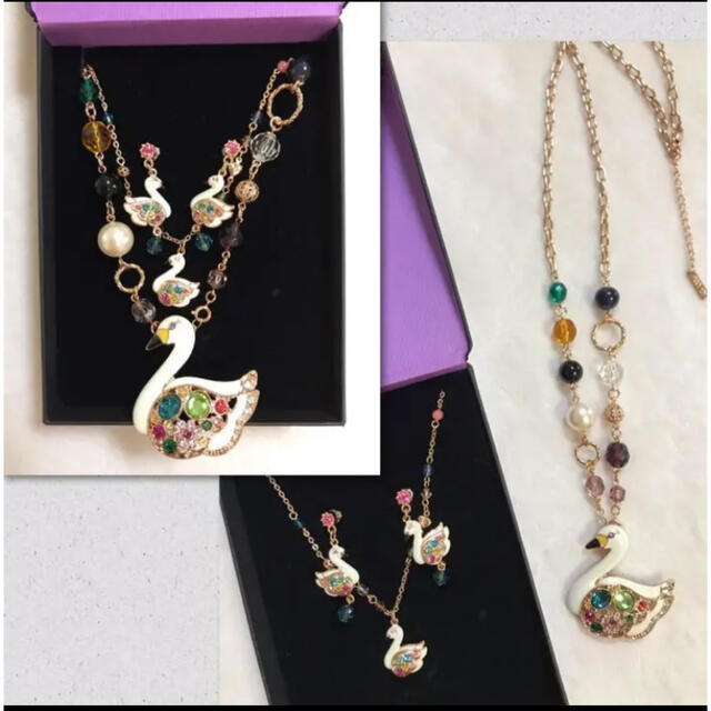 総額69700円‼️激レア‼️即完売アナスイ ネックレス ピアス 白鳥