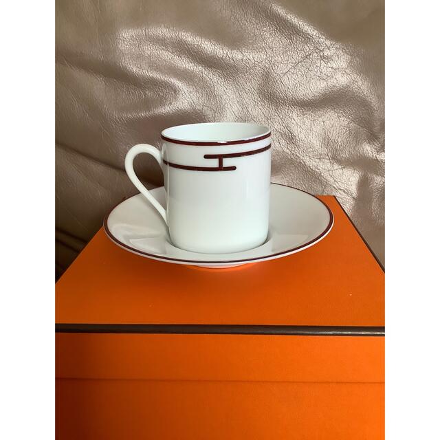 廃盤 未使用 HERMES カップ ソーサーリズム エルメス Rythme 赤 最安値