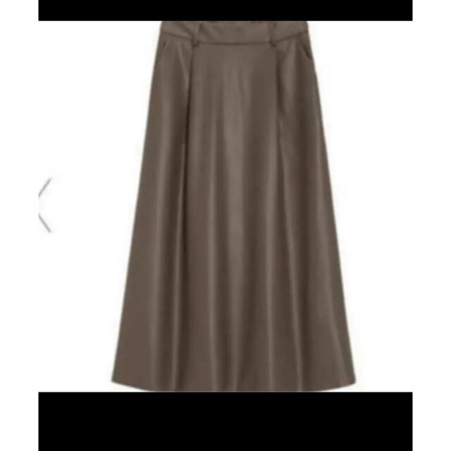 レザー　フレアスカート レディースのスカート(ロングスカート)の商品写真