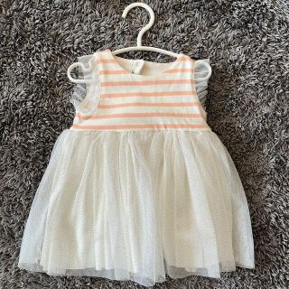 プチバトー(PETIT BATEAU)のプチバトー　チュールワンピース　74cm(ワンピース)