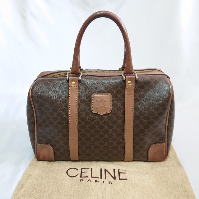 CELINE マカダム柄 ハンドバッグ