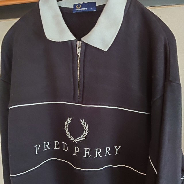 AMERICAN RAG CIE(アメリカンラグシー)のFRED PERRY×AMERICANRAGCIE 襟付きハーフジップ  L メンズのトップス(スウェット)の商品写真