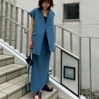 OTONA WRAP VEST SET UP DRESS