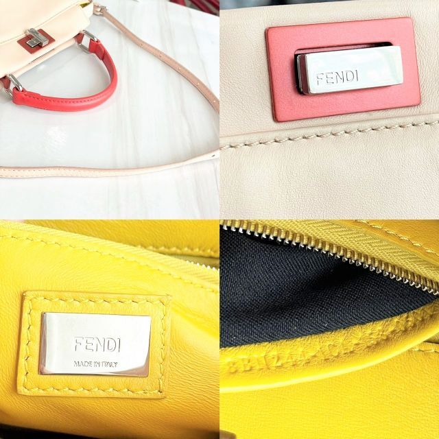 FENDI(フェンディ)の美品☆　フェンディ　ミニ　ピーカブー　バイカラー　2way　ハンドバッグ レディースのバッグ(ハンドバッグ)の商品写真