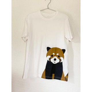 ムジルシリョウヒン(MUJI (無印良品))の【無印良品】プリントTシャツ（おとなサイズ）アライグマ(Tシャツ(半袖/袖なし))