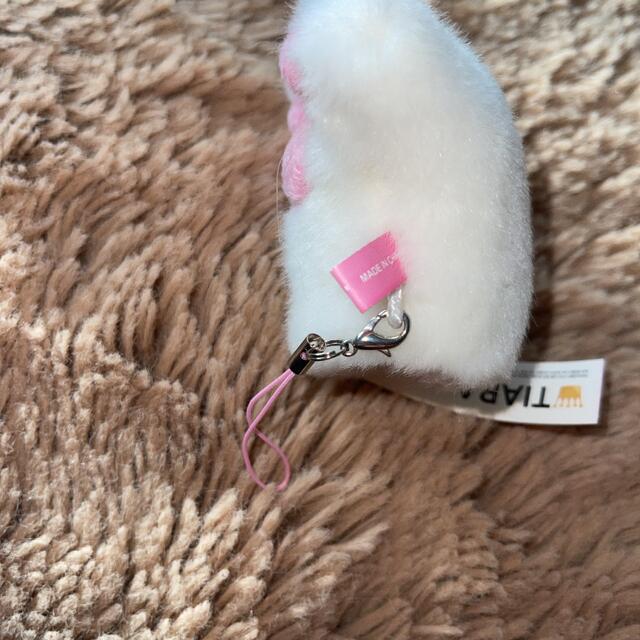白猫肉球ストラップ ハンドメイドのアクセサリー(キーホルダー/ストラップ)の商品写真